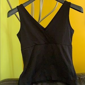 Ann Taylor black wrap tank